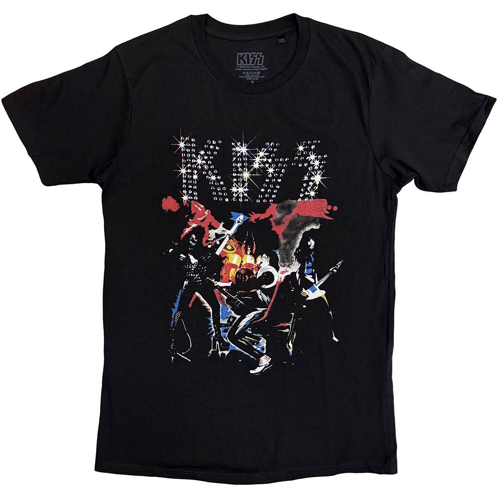 Kiss - Band Sparkle Mens Tshirt - Black